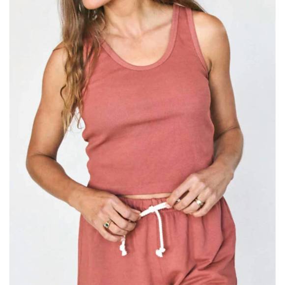 NEW PERFECTWHITETEE blondie tank in rose flower - Picture 1 of 2